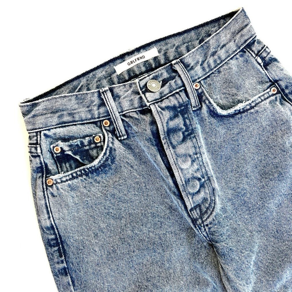 GRLFRND Karolina High Rise Straight Crop, Larchmont, Size 23